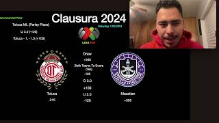 Liga MX Picks amp Bets Toluca Vs Mazatlan 01202024 Clausura [upl. by Nasho]