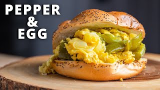 Italian Pepper and Egg Sandwich Recipe [upl. by Kcam]