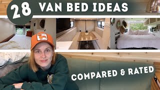 The Ultimate VAN BED LAYOUT VIDEO  28 IDEAS  How to decide which is right for your build [upl. by Airpac353]