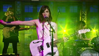 HD SleaterKinney  quotA New Wavequot 11515 David Letterman [upl. by Annawt]