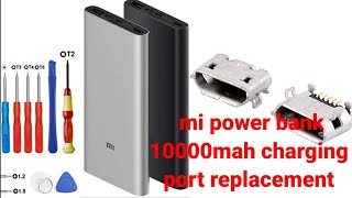 mi power bank 10000mah charging port replacement nd Dissemblingiphone repair online [upl. by Liuka]