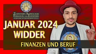 WIDDER MONATSHOROSKOP JANUAR 2024  FORTSCHRITTE IN DEN FINANZEN UND BERUF  ZEHNSTERN ASTROLOGIE [upl. by Edyaj208]