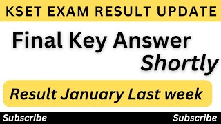 KSET 2024 Result Updates amp Final Key Answer Updates KSET [upl. by Manoop]