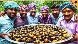 Bulk Snail Cooking and Eating  Healthy Snail Recipe  Cooking South Indian Snails in Village [upl. by Namharludba927]