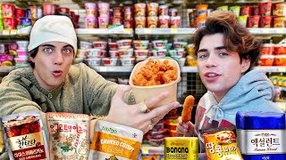 eating at only KOREAN CONVENIENCE STORES for 24 hours [upl. by Yltsew]