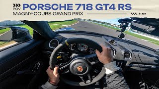 POV  PORSCHE 718 CAYMAN GT4 RS  HOTLAP  MAGNYCOURS [upl. by Reaht]