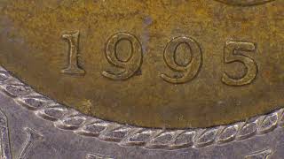 10 Dollars Hong Kong bimetallic coin from 1995 under the microscope [upl. by Endres]