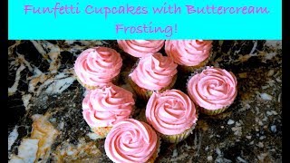 Homemade Funfetti Cupcakes with Buttercream Frosting [upl. by Sirotek]