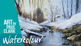 How to Paint a Winter Snow Scene in Watercolour [upl. by Onaivlis]