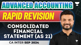 Consolidated Financial Statement AS 21 Part 2  Adv Accounting  Rapid Revision  CA Inter Sep 24 [upl. by Auhsohey]