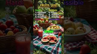 Ultimate Picnic Fun Name the Food Challenge quiz quizquest guess trivia triviaquiz [upl. by Calendre]