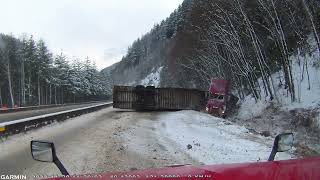 036 Semi Trailer Accident on HWY 5 Coquihalla South Bound Between Sowaqua and Othello BC Canada [upl. by Jamie]