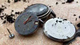 Restoration of a watch found underground with the metal detector and purchased by vinted [upl. by Hayne]