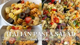 EASY ITALIAN PASTA SALAD  ZESTY PASTA SALAD [upl. by Neeron]