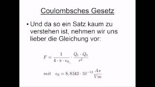 Coulombsches Gesetz [upl. by Airetnuhs151]