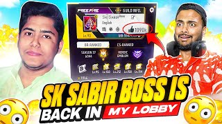 Real Sk Sabir Boss In My Lobby Breaking 38 Winning Streak Of Huzzai Asin 😱  Garena Free Fire Max [upl. by Neraj414]