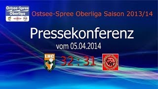 Pressekonferenz LHC Cottbus vs HC Ludwigsfelde [upl. by Eigla]