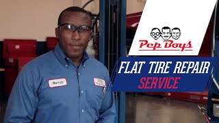 Flat Tire Repair  Pep Boys [upl. by Osmund]