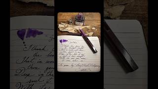 Writing a poem with Lamy Safari Fountainpen “Violet BlackBerry” special edition 2024 [upl. by Onaimad]