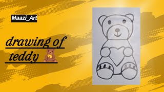 drawing of cute teddy bear 🧸 easy teddy drawing step by step teddy drawing [upl. by Gavra217]