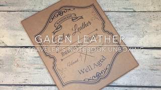 Galen Leather A5 Travelers Notebook Unboxing [upl. by Grosz576]