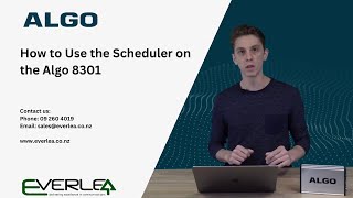 How to Use the Scheduler on the Algo 8301 [upl. by Gilly]