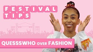 QUESSSWHO over FASHION en hoe ze APPELSAP binnen sneakte  FESTIVALTIPS [upl. by Seitz588]