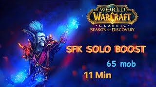 SOD Mage Boost  SFK Solo Mage Boost 65 mob in 11 min 80g1h With buyer Season of DIscovery [upl. by Artenal]