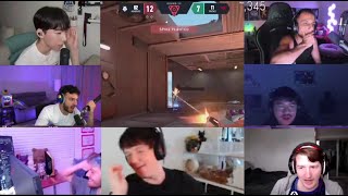 Valorant prosstreamers reacts to G2 Leafs crazy ACE against T1 [upl. by Robena166]