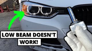 REPLACING FAULTY LOW BEAM XENON BULB ON MY BMW F30 3Series [upl. by Ecydnarb]