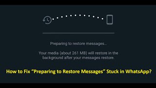 Whatsapp Backup Restore Stuck on Preparing [upl. by Howlyn627]