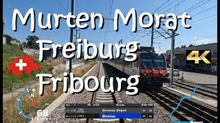 CAB RIDE 4K 🇨🇭 S20 S21 MurtenMorat  FribourgFreiburg  Suisse  Schweiz  Switzerland [upl. by Mordy]