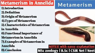 Metamerism in Annelida  Metamerism [upl. by Holtorf]