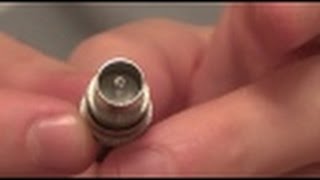 How to fit a TV Connector Plug onto a Coaxial AERIAL Cable [upl. by Leinto]