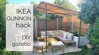 IKEA hack gazebo I turned the IKEA GUNNÖN into a cabana and gave my derelict patio a makeover [upl. by Alimrahs46]