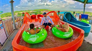 Copperhead Clash Racer Water Slide at Soaky Mountain Water Park USA [upl. by Kyl]