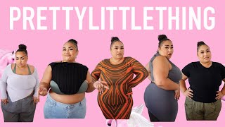 HUGE PRETTY LITTLE THING TRYON HAUL  PLUS SIZE FASHION  PLT CURVE [upl. by Nnylatsyrc]