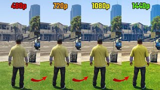 GTA 5  Resolution Comparison 480p vs 720p vs 1080p vs 1440p [upl. by Ainafets]