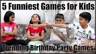 5 Funny games for party  Indoor games for kids to play at home  Birthday Party games for kids [upl. by Niawd]