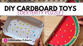 DIY Cardboard Game  DEXTERITY puzzle shorts [upl. by Atinnek981]