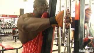 Ronnie Coleman Working His Rear Delts [upl. by Kala]