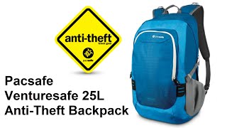 Venturesafe 25L Anti Theft Backpack Pacsafe [upl. by Fadil]