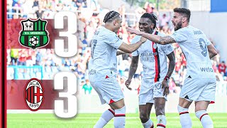 Leão Jović and Okafor  Thrilling comeback draw  Sassuolo 33 AC Milan  Highlights Serie A [upl. by Uase]