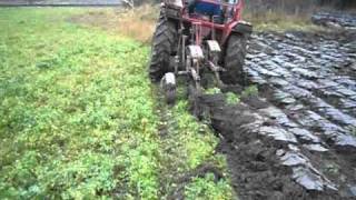 Massey Ferguson 135 Part 4 Ploughing wmv [upl. by Adile]