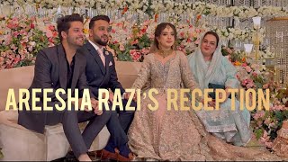 Areesha razi’s reception 😍  MA SHA ALLAH pretty couple 🤍 [upl. by Eimam]