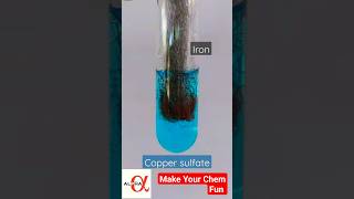 Displacement Reaction 🧪💥😍 FeCuSO4🧪🔥✅️alphaiitjeechemistryexperiment scienceneetfoundation [upl. by Orna]