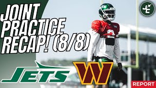 Garrett Wilson EXPLODES Washington Commanders vs NY Jets Joint Training Camp Practice RECAP 88 [upl. by Artenek]