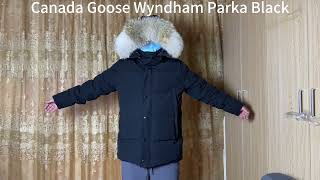 Canada Goose Wydham Parka Black Color Black Badge Try on Review from Supkicks [upl. by Llerot]