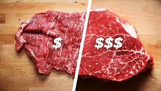 How To Cook A Cheap Steak Vs An Expensive Steak [upl. by Ellen]