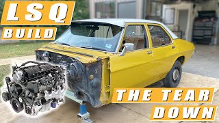 LSQ Build  Part 2  Tearing Down The Body And Subframe LS swap HQ Holden [upl. by Eiramanna]